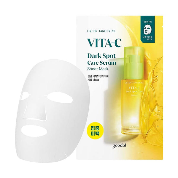 goodal green tangerine vita c dark spot care serum sheet mask