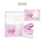 Black Rouge Dewy Whip Cheek And Balm DW02 Grape cream blush palette with purple shades and lilac highlighter