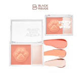Black Rouge Dewy Whip Cheek And Beam DW03 Tangerine cream blush palette with orange blush shades and dewy highlighter