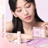Black Rouge Dewy Whip Cheek And Balm DW02 Grape cream blush palette with purple blush shades and lilac highlighter