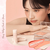 Black Rouge Dewy Whip Cheek And Beam DW03 Tangerine cream blush palette with tangerine and orange shades and radiant highlighter