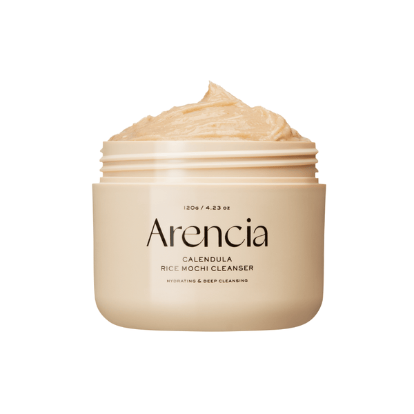 Arencia Calendula Rice Mochi Cleanser 120g gentle solid-to-foam facial cleanser for sensitive skin