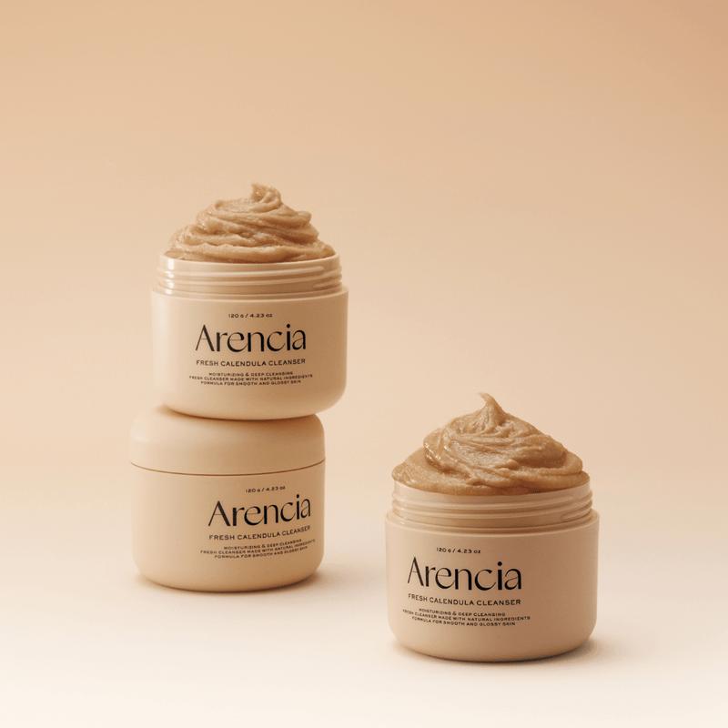pH-balanced cleansing balm Arencia Calendula Rice Mochi for dry and sensitive skin