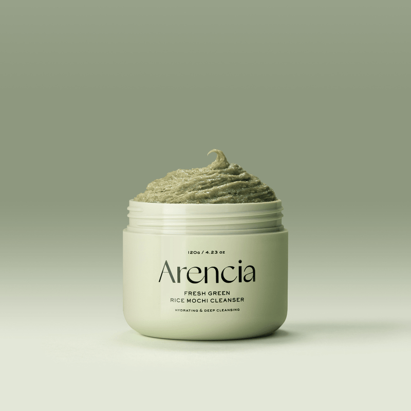 Korean vegan facial cleanser – Arencia green rice and green tea cleansing balm for sensitive and acne-prone skin