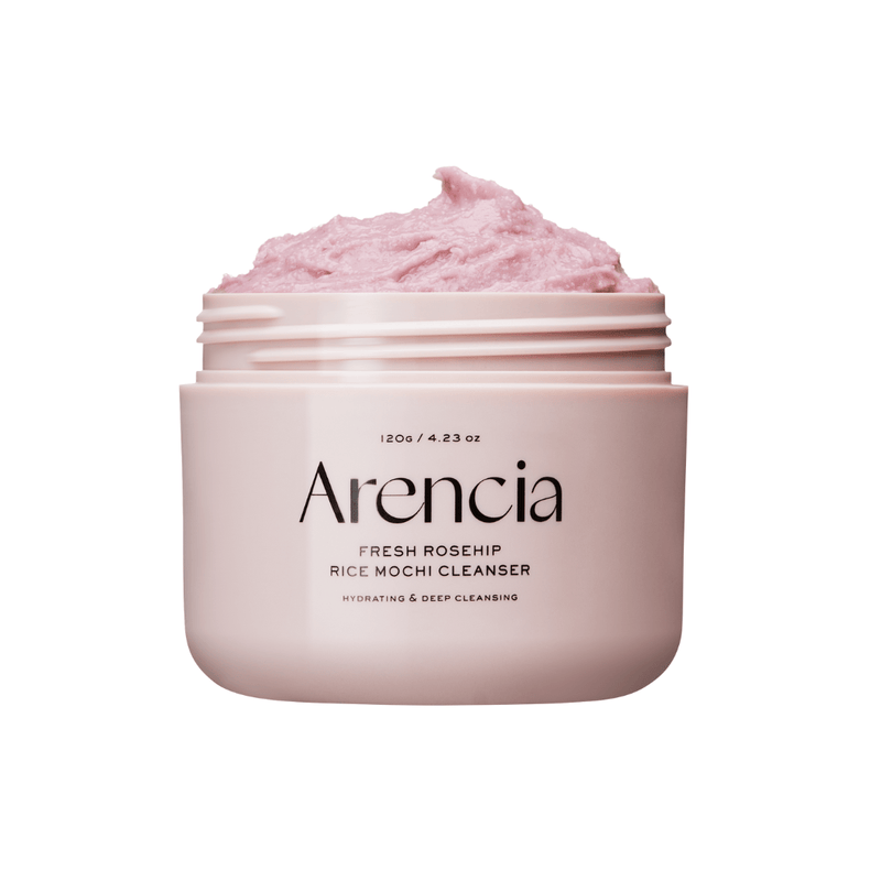 Arencia Fresh Rosehip Rice Mochi Cleanser 120g solid facial cleanser for brightening and hydration
