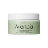 Arencia Fresh Cloud Body & Scalp Scrub Geranium & Primrose 260g for gentle exfoliation and refreshed skin