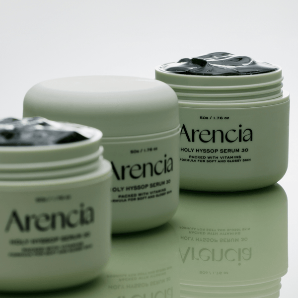 Korean skincare serum with blue hyssop extract and niacinamide by Arencia