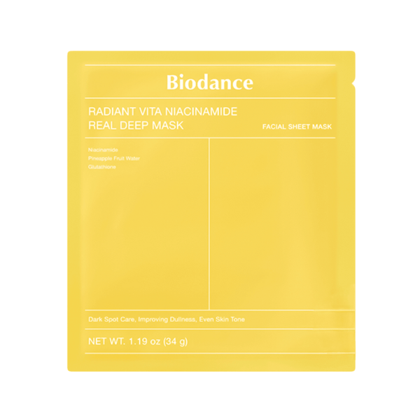 Biodance Radiant Vita Niacinamide Mask for brightening dull and uneven skin tone