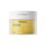 Biodance Vita Niacinamide Gel Toner Pad 60ea Korean toner pads for brightening skin tone, pore care and daily hydration.