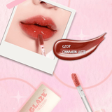 Black Rouge Chewy Lip Glaze GZ07 Cinnamon Latte glossy lip gloss with soft neutral finish