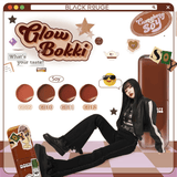 Black Rouge Glow Bokki Tint Brown Korean lip tint in soft beige brown nude shades with glossy finish