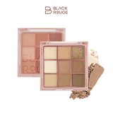 Black Rouge Colordation Mood Palette MP01 Brickdation featuring warm brick, terracotta and brown eyeshadow shades