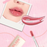 Black Rouge Chewy Lip Glaze GZ03 Rose Bebe glossy lip gloss with soft rosy finish