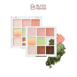 Black Rouge Colordation Mood Palette MP04 Spring Sunshine with pink, coral, green and brown eyeshadow shades