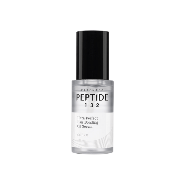 COSRX PEPTIDE-132 Ultra Perfect Hair Bonding Oil Serum to smooth frizz, repair damage, and boost shine with lightweight nourishing oils