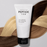 Restorative hair bonding treatment with PEPTIDE-132 and nourishing plant oils for smoother, shinier, and stronger hair.