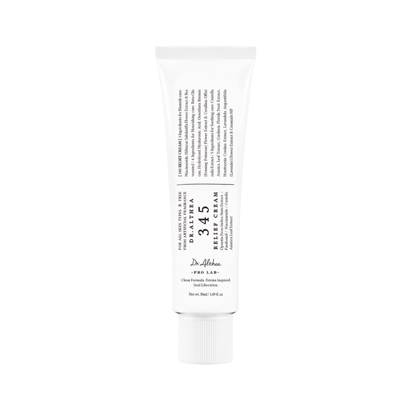 Dr. Althea 345 Relief Cream – Post-Acne Treatment Gel Cream with Niacinamide and Panthenol for Soothing and Hydrating Skin.