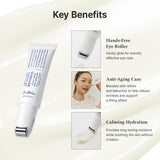 Retinol eye roller with cooling gua sha applicator for tired eyes