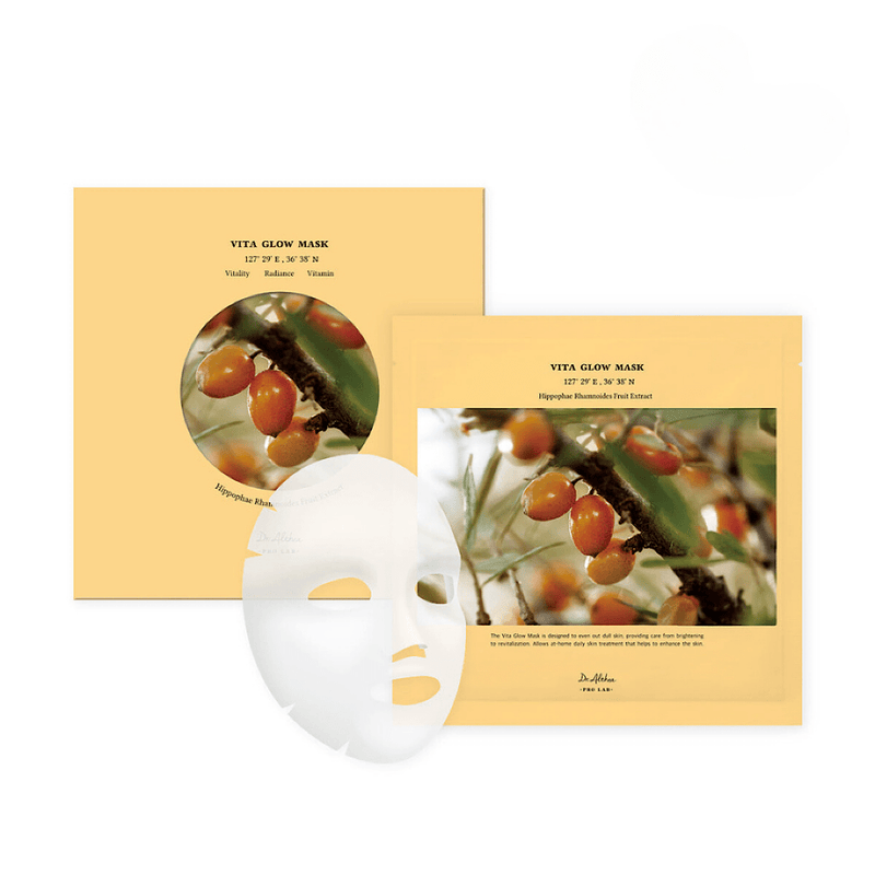 Dr. Althea Vita Glow Mask - Hydrating Korean Sheet Mask for Brightening, Improving Pigmentation, Radiance and Dewy Skin 