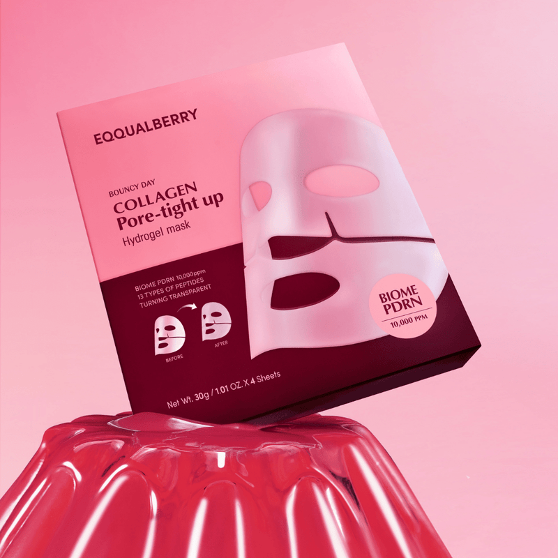 Soothing hydrogel mask with collagen and PDRN to minimise pores, boost elasticity, and calm sensitive skin.