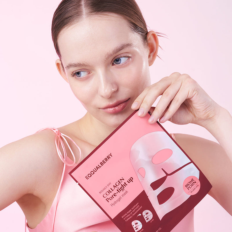 Eqqualberry Collagen Pore-Tight Up Mask 30g – hydrogel mask for hydration, pore care, and skin barrier support.