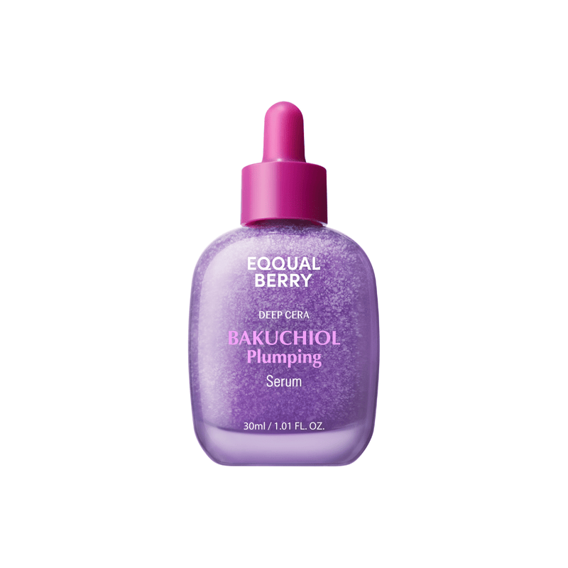 EQQUALBERRY Bakuchiol Plumping Serum 30ml – Plant-Based Anti-Ageing Treatment for Firm, Hydrated Skin