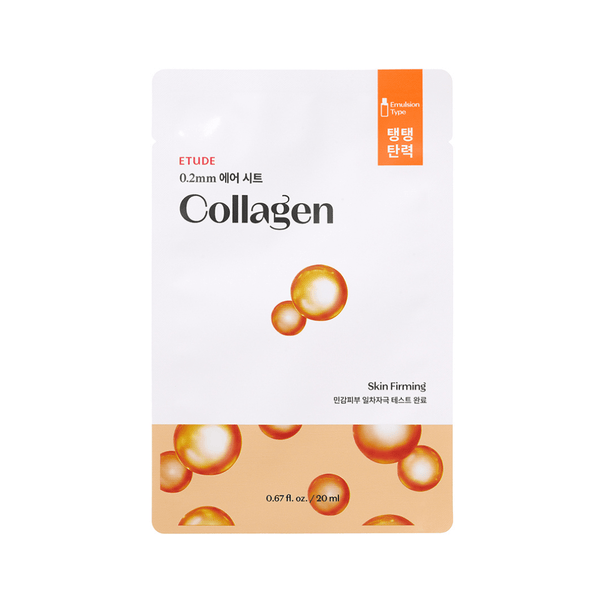 Etude 0.2 Therapy Air Mask Collagen sheet mask for firming and improving skin elasticity.