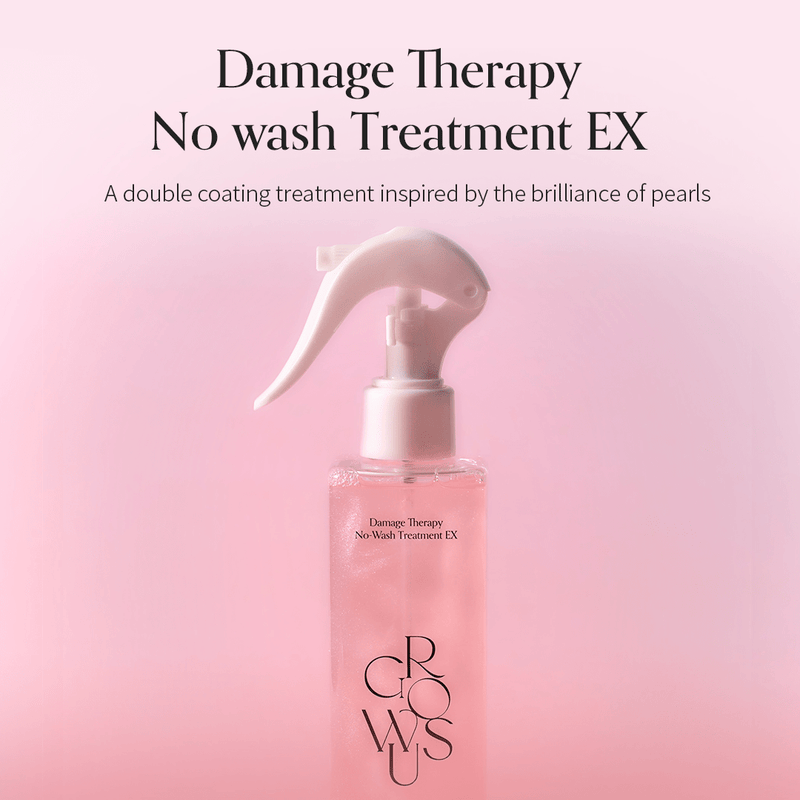 250ml Growus No-Rinse Hair Treatment – Lightweight formula to repair and protect damaged hair with pink salt and seaweed complex