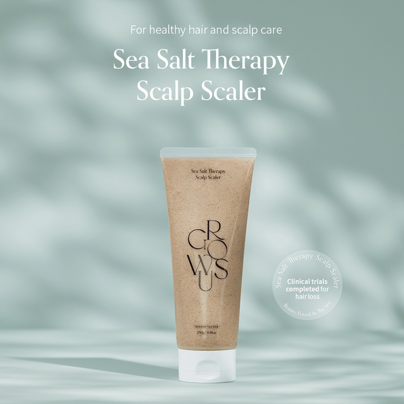 Growus Scalp Scaler – Detoxifying sea salt treatment to remove buildup, excess oil, and impurities for a healthier scalp