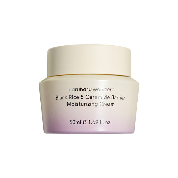 HaruHaru Wonder Black Rice 5 Ceramide Barrier Moisturizing Cream 50ml for repairing skin barrier and hydrating dry, sensitive skin.