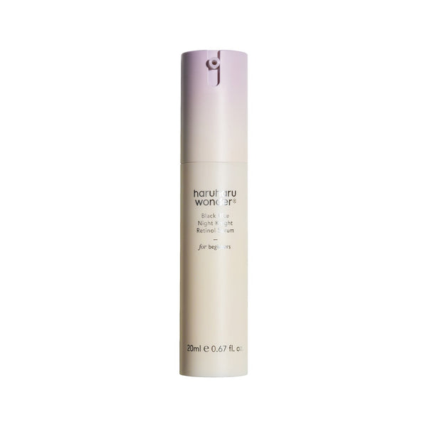 HaruHaru Wonder Black Rice Night Knight Retinol Serum 20ml with 0.08% retinol and bakuchiol for anti-ageing and smoother skin.