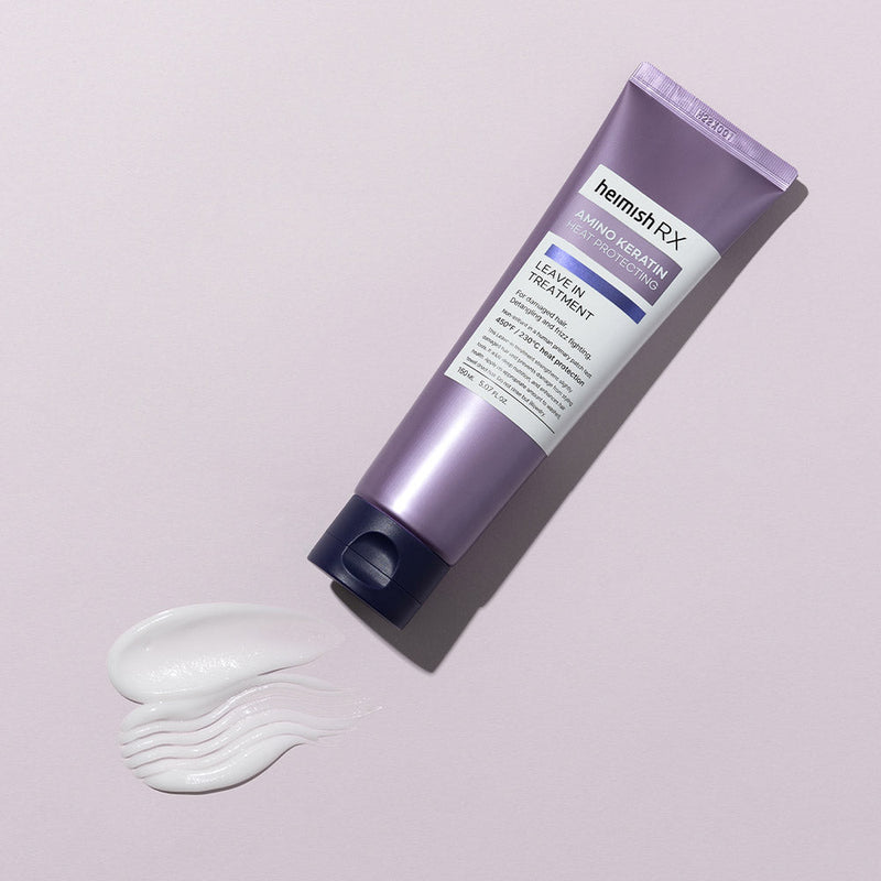Heimish RX Amino Keratin Heat Protecting Leave-In Treatment 150ml hydrates, repairs, and shields hair from blow dryers and straighteners.