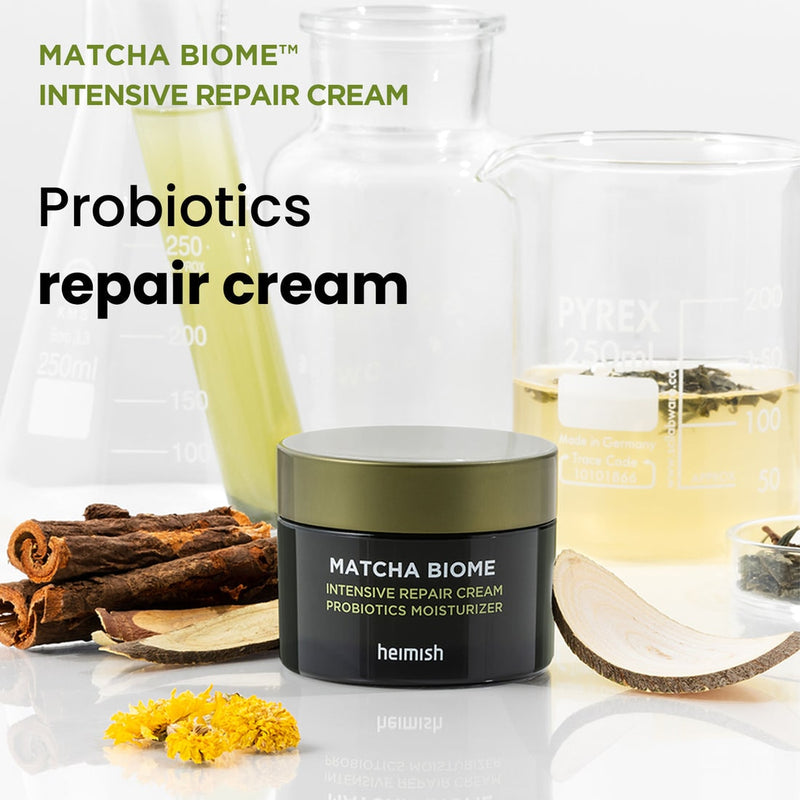 Heimish Matcha Biome Cream 50ml with probiotics and matcha extract for skin barrier repair