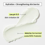 Heimish green skincare cream enriched with fermented matcha water for intense hydration and soothing