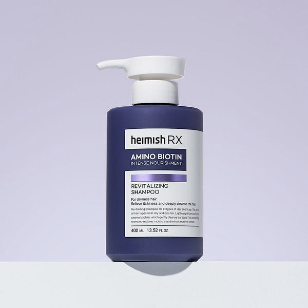 Heimish biotin shampoo 400ml to strengthen weak hair, reduce breakage, and boost shine