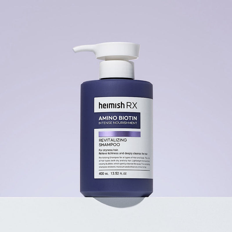 Heimish biotin shampoo 400ml to strengthen weak hair, reduce breakage, and boost shine