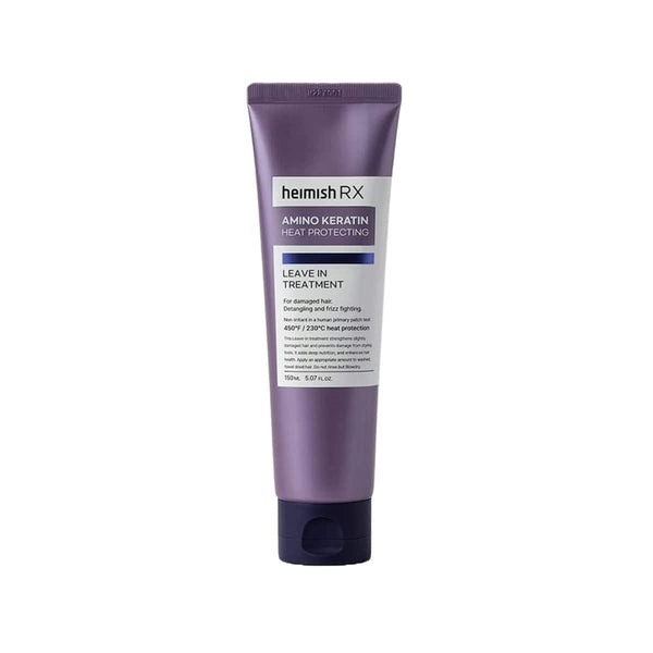 Heimish RX Amino Keratin Heat Protecting Leave-In Treatment 150ml for repairing heat-damaged hair and preventing breakage.