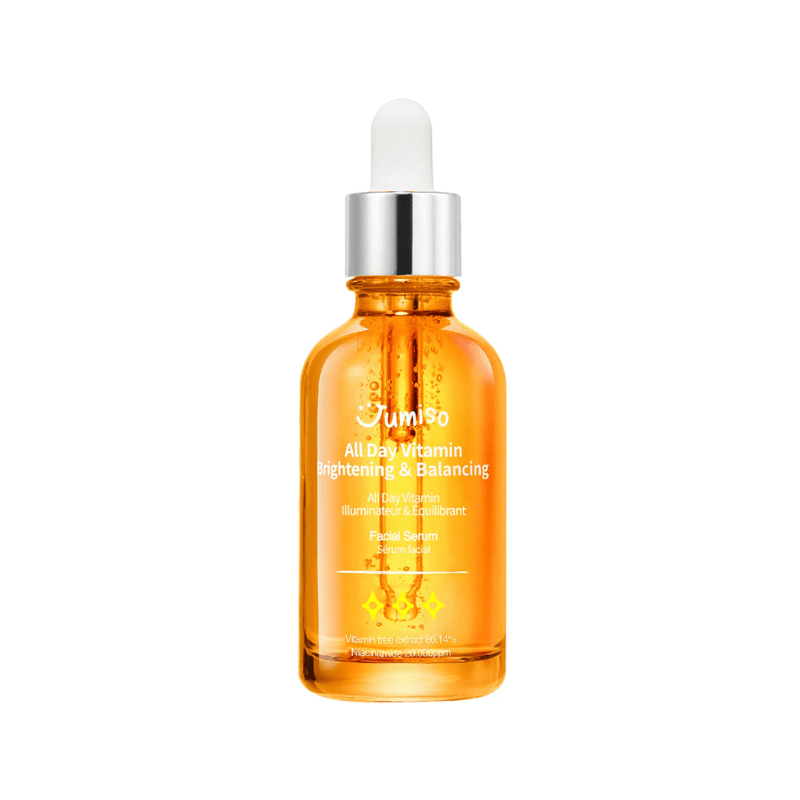 UMISO All Day Vitamin Brightening and Balancing Serum with multi-vitamin complex and niacinamide to brighten dull skin, fade pigmentation and boost radiance.