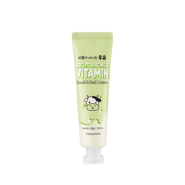 Kwailnara Brightening Milk Vitamin Hand & Nail Cream 30g – Nourishing Hand Cream with Milk Extract and Vitamins for Radiant, Soft Hands and Healthy Nails.
