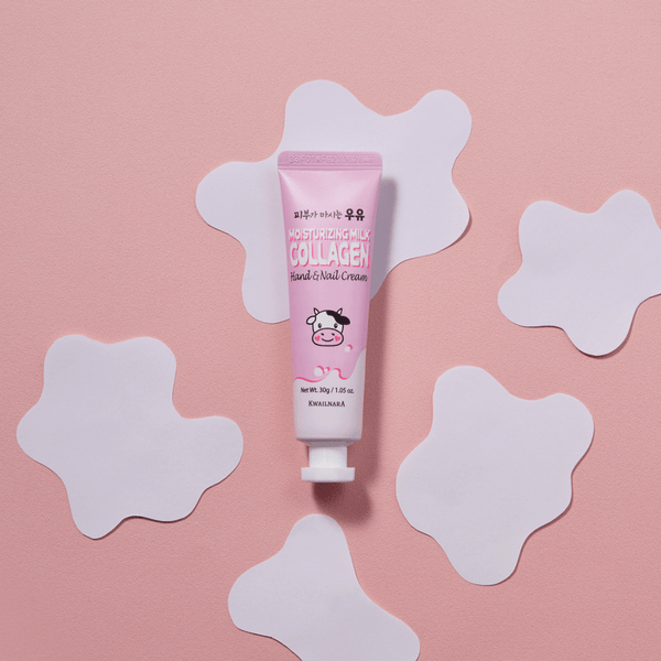 Kwailnara Moisturizing Milk Collagen Hand & Nail Cream 30g – Nourishing hand cream with milk protein and hydrolyzed collagen for soft, supple skin