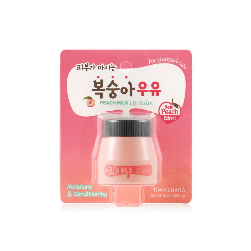 Kwailnara Peach Milk Lip Balm 10ml – Nourishing Lip Balm with Milk Protein and Peach Scent