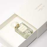 Matthew Chang Late Bloom 30ml perfume with pink rose petals, green leaves, ambrette seeds, and white musk