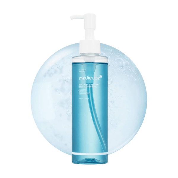 Medicube Zero Pore Blackhead Deep Cleansing Oil 205ml bottle to dissolve blackheads and excess sebum