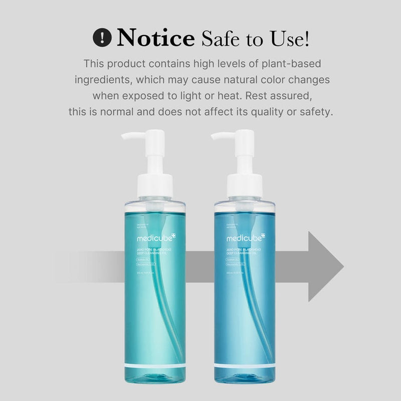 Medicube Zero Pore Blackhead Deep Cleansing Oil 205ml for sensitive, combination and oily skin types
