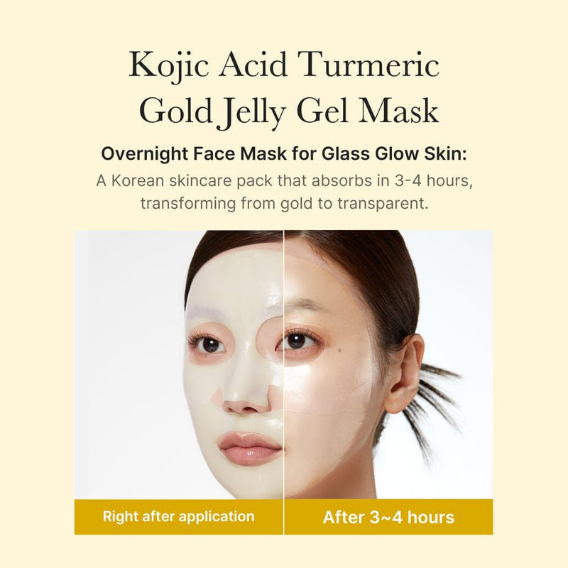 Medicube brightening gel mask with kojic acid, turmeric, and niacinamide for glowing complexion and improved clarity