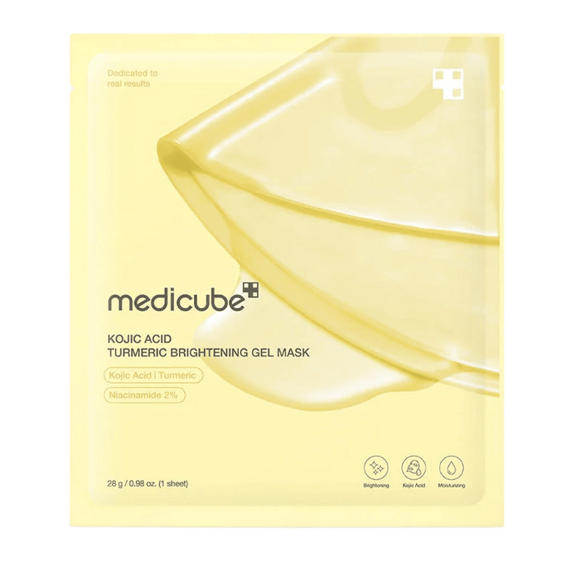 Medicube Kojic Acid Turmeric Brightening Gel Mask 1pc – exfoliating and brightening facial treatment for glowing skin