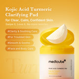 Medicube Kojic Acid Turmeric Toner Pads for exfoliating, hydrating and improving uneven skin tone