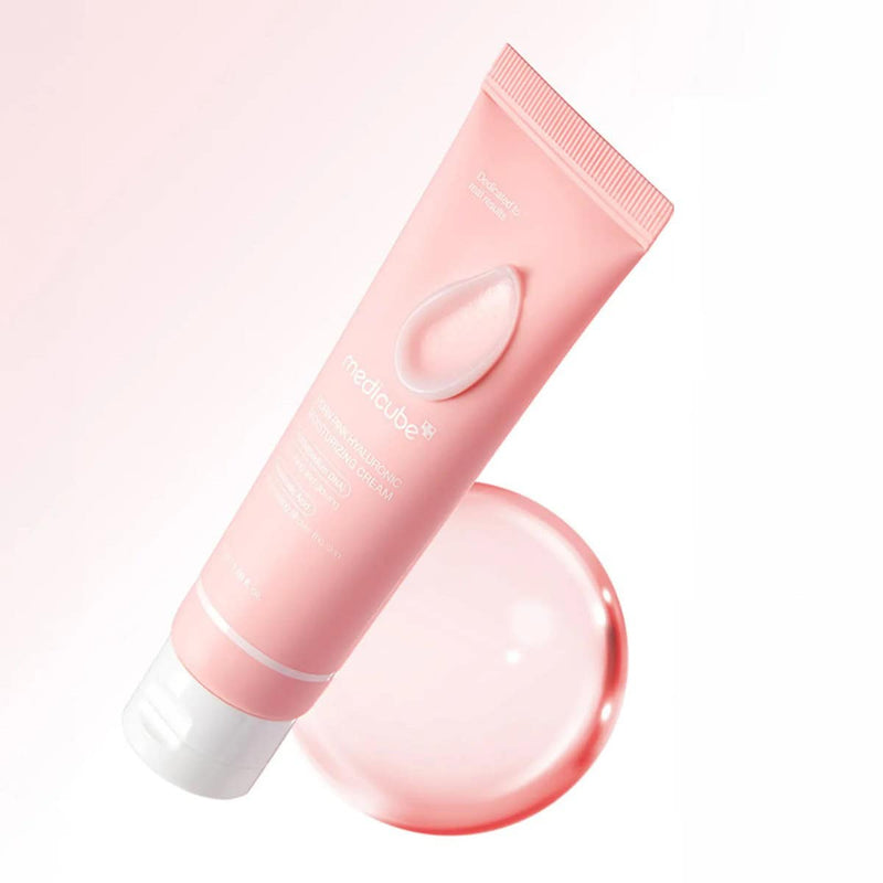 Medicube PDRN Pink Hyaluronic Moisturizing Cream 50ml lightweight, non-greasy formula for radiant, supple skin