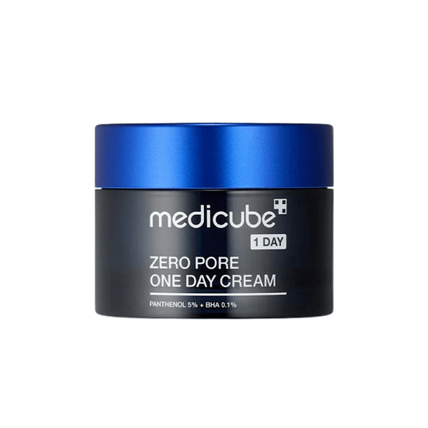 Medicube Zero Pore One Day Cream 50ml - K-beauty pore minimizing cream with BHA, Panthenol, and Adenosine for smoother, clearer skin.