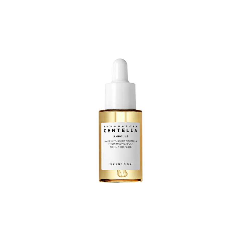 SKIN1004 Madagascar Centella Ampoule bottle with 100% Centella Asiatica extract for soothing sensitive skin.